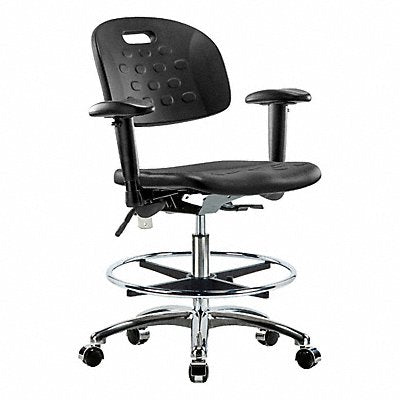 GRAINGER BRCLRHPMBCHCRT1A1CFCCBLK Poly CR Chr Md Tilt AA FR Cast Blk