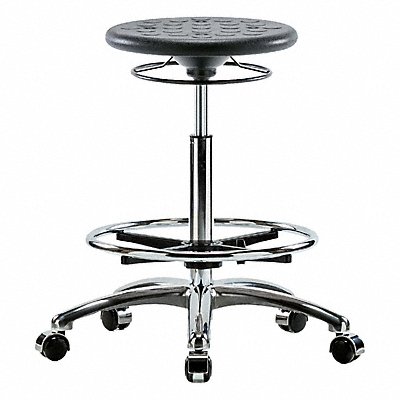 BLUE RIDGE ERGONOMICS IPHBSOCRCFCCBLK Polyurethane Stool 300 lb Cap. Black