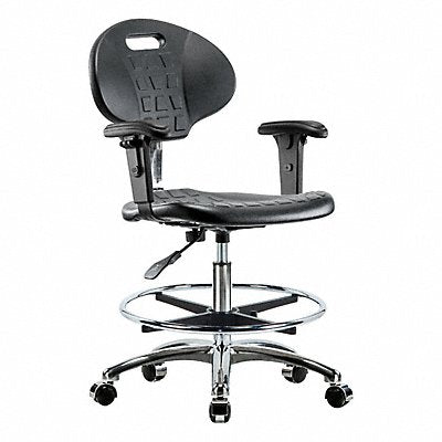 GRAINGER BRCLRTPMBCHCRA1CFCCBLK Erie Poly CR Chr Med AA FR Cast Blk