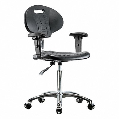 GRAINGER BRCLRTPMBCHCRA1NFCCBLK Erie Poly CR Chair Med Arms Cast Blk