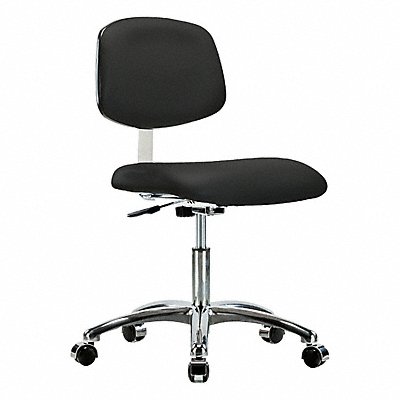 GRAINGER BRCLRVDHCHCRCC8540 CR Vinyl Chair Chrome Desk Cast Blk
