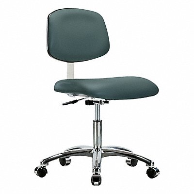 GRAINGER BRCLRVDHCHCRCC8546 CR Vinyl Chair Chrome Desk Cast Blue