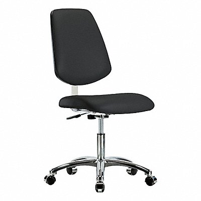GRAINGER BRCLRVDHCHMBCRCC8540 Clean Room Chair Vinyl Desk Height Cast Blk