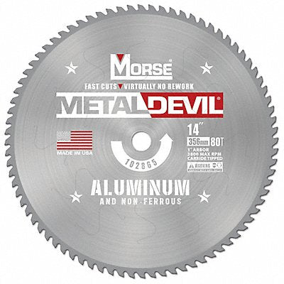MORSE 102865WWG Circular Saw Blade 14 in Blade 80 Teeth