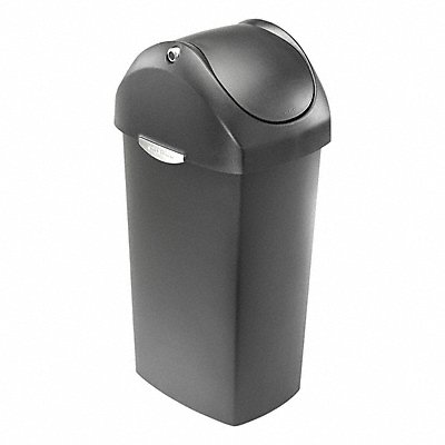 SIMPLEHUMAN CW1335 Trash Can Plastic 32 13/16 in H Gray