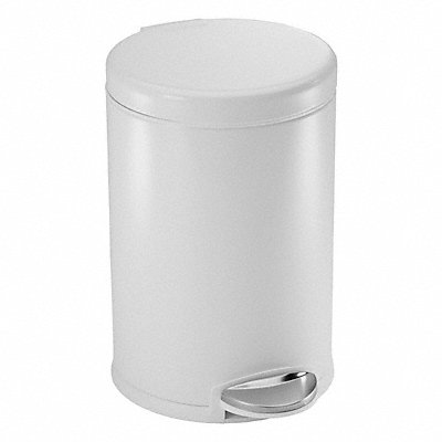 SIMPLEHUMAN CW1853 Trash Can Metal 12 1/8 in H White