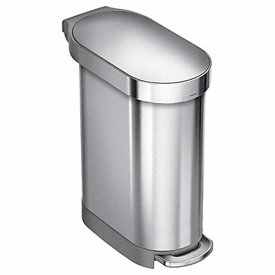 SIMPLEHUMAN CW2044 Trash Cans Slim Rectangular 45 L Silver