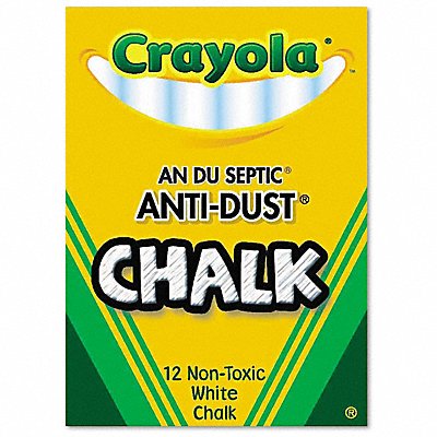 CRAYOLA 501402 Chalk Anti-Dust White PK12