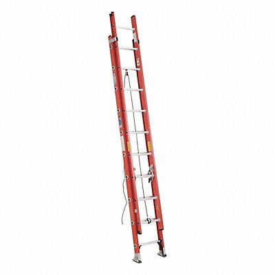 WERNER D62202 Extension Ladder Fiberglass 20 ft IA