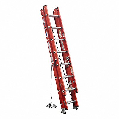 WERNER D62203 Extension Ladder Fiberglass 20 ft IA