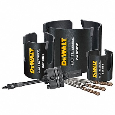 DEWALT DAH47MMSET Hole Saw Kit Cutting 2 7/16 D 7 pieces
