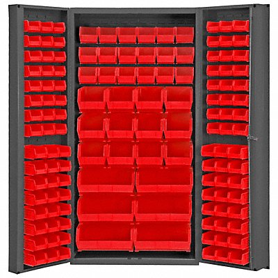 DURHAM MFG DCBDLP1321795 K4890 Bin Cabinet 72 x36 x24 Grey 132RedBns