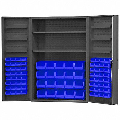 DURHAM MFG DC48842S6DS5295 K4912 Bin Cabinet 72 x48 x24 Grey 84BlueBns