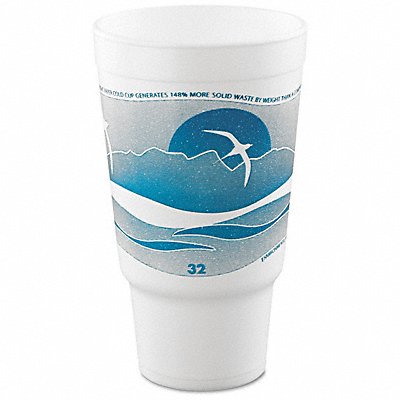 DART 32AJ20H Disp Hot/Cold Cup 32 oz White/Teal PK400