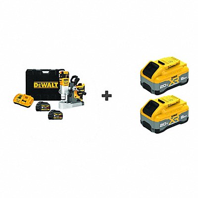 DEWALT DCD1624GX2DCB21082 DEWALT 20V Mag Drill BONUS BATTERY 2PK