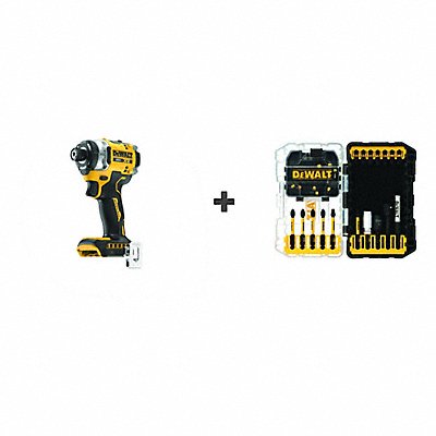 DEWALT DCF860BDWANGFT32SET Cordless Impact Driver 20 V 1/4 in Drive