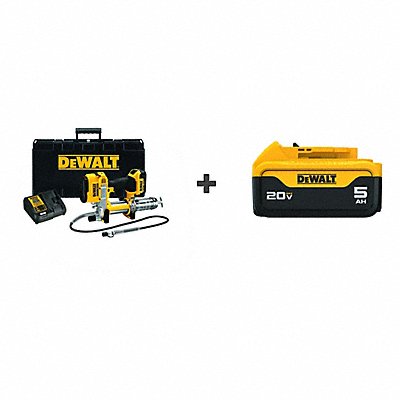 DEWALT DCGG571M1DCB205 Cordless Grease Gun Steel 20 V