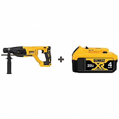 DEWALT DCH133BDCB204 Cordless Rotary Hammer 20.0V 1 Battery
