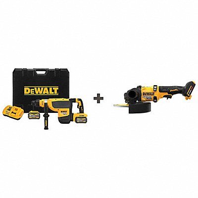 DEWALT DCH735X2DCG440B Cordless Rotary Hammer Kit Bonus Grinder