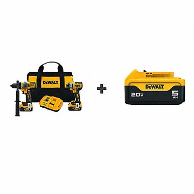 DEWALT DCK2100P2DCB205 Combination Kit 20V w/ BONUS BATTERY