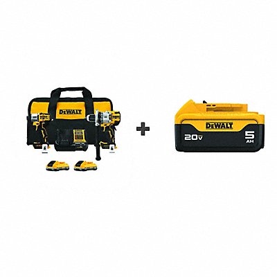 DEWALT DCK2101QQ2DCB205 MAX 20V 2-TOOL COMBO KIT