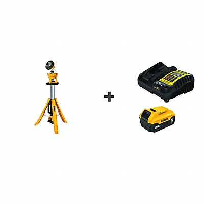 DEWALT DCL079BDCB205C DEWALT 20V Tripod Light BONUS BATTERY