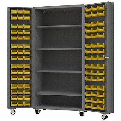 DURHAM MFG DCM36BDLP964S95 Heavy Duty Mobile Bin Cabinet Yellow