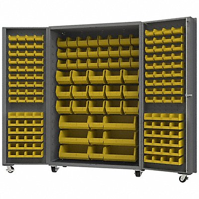 DURHAM MFG DCM48BDLP16895 Heavy Duty Mobile Bin Cabinet Yellow