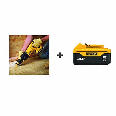 DEWALT DCS380BDCB205 Cordless Recip Saw 3000 SPM 20VDC