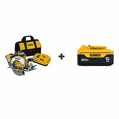 DEWALT DCS590WW1DCB205 MAX 7 1/4 INCH CIRC SAW TL KIT 20V