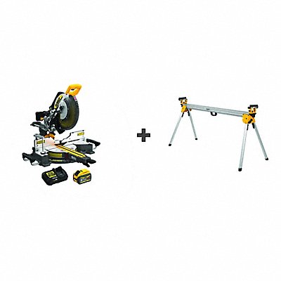 DEWALT DCS781X1DWX723 Cordless Miter Saw Kit 60V 12 dia Blade