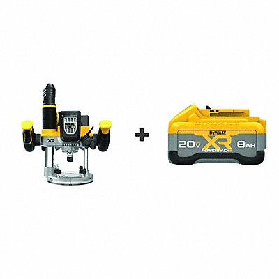 DEWALT DCW620BDCB2108 Router 20V/20V MAX XR 8Ah Battery