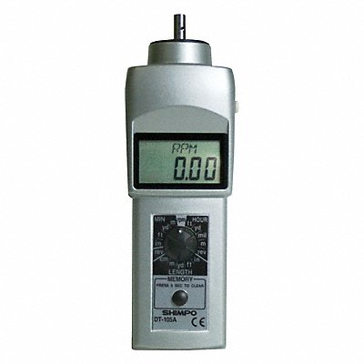SHIMPO DT105A Tachometer +/-0.006% RPM Acc LCD