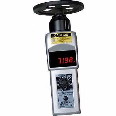 SHIMPO DT207LRS12 Tachometer +/-0.006% RPM Acc LED