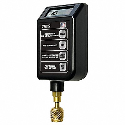 JB INDUSTRIES DVR22 Vacuum Gauge Digital Backlit LCD