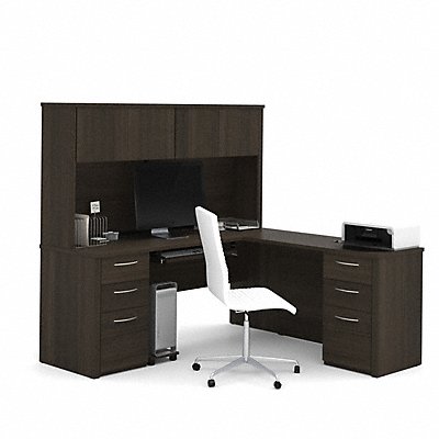 EMBASSY 6089379 Desk L-Shaped 71 Dark Chocolate