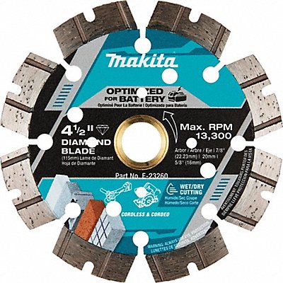 MAKITA E23260 4-1/2 Thin Kerf Diamond Blade Segmented