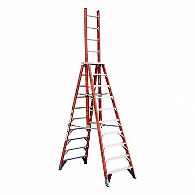 WERNER E7410 Trestle Extension Ladder Fiberglasss 10ft IA
