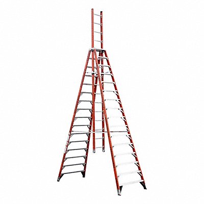 WERNER E7416 Trestle Extension Ladder Fiberglass IA 16 ft