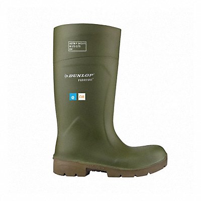 DUNLOP 5183155 Boots Men s 6 Women s 8 Green PR