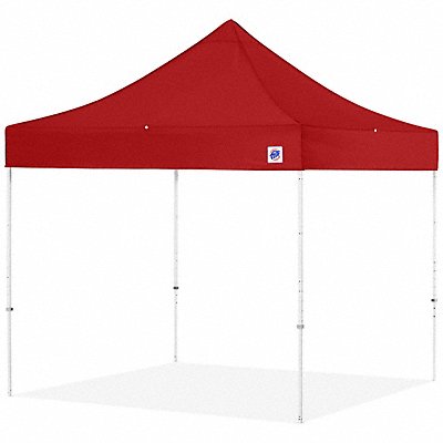 E-Z UP EC3STL08KFWHTRD Portable Shelter Red 8 ft W 8 ft L