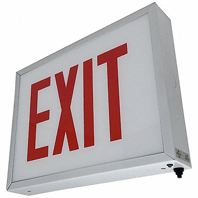 BIG BEAM ECHL2RWW Exit Sign LED Red Letter Color 2 Faces