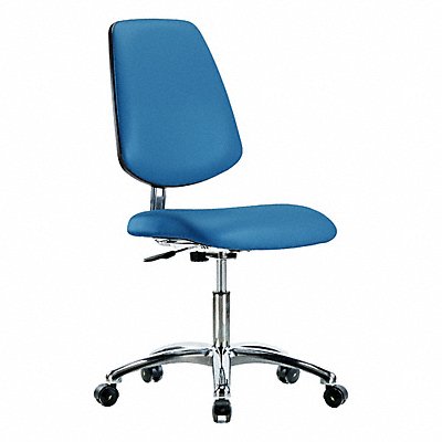 GRAINGER BRECRVDHCHMBCRECESDBLU Clean Room / ESD Chair Desk Med Back Cstrs Blue