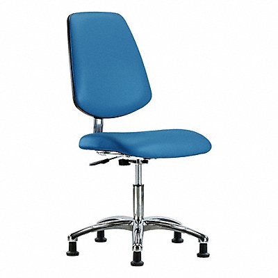 GRAINGER BRECRVDHCHMBCREGESDBLU Clean Room / ESD Chair Desk Med Back Glides Blue