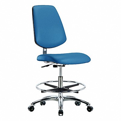 GRAINGER BRECRVMBCHMBCRCFECESDBLU Clean Room / ESD Chair Med Md Bk FR Cstrs Blue