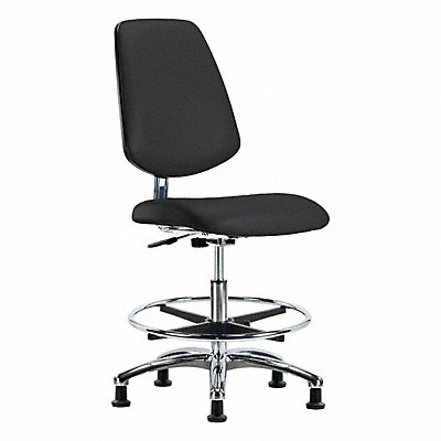 GRAINGER BRECRVMBCHMBCRCFEGESDBLK Clean Room / ESD Chair Med Md Bk FR Glides Blk