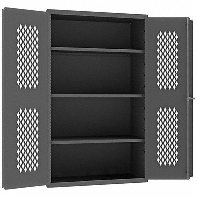 DURHAM MFG EMDC36248495 Storage Cabinet 84 x36 x24 Grey 3Shlv