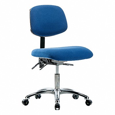GRAINGER BRESDFDHCHCRT0A0ECESDBLU Fabric ESD Chair Desk Castors Blue