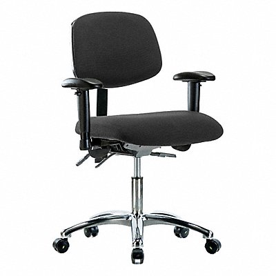 GRAINGER BRESDFDHCHCRT1A1ECESDBLK Fab ESD Chr Desk Tilt AA Cstrs Blk
