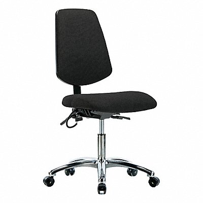 GRAINGER BRESDFDHCHMBCRT0A0ECESDBLK Fabric ESD Chair Desk Height Medium Bk Cstrs Blk